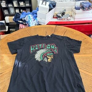 Hustle Gang Charcoal Tee with Metallic Graphic